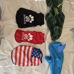 Adidog Black and Red Dog Hoodie Set